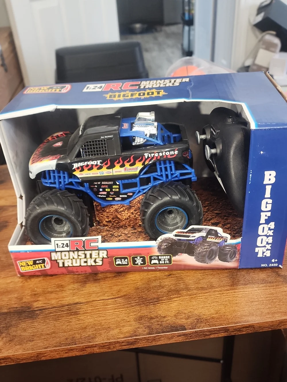 Bigfoot RC Monster Truck Toy - Black & Blue Please Remember And Take Into